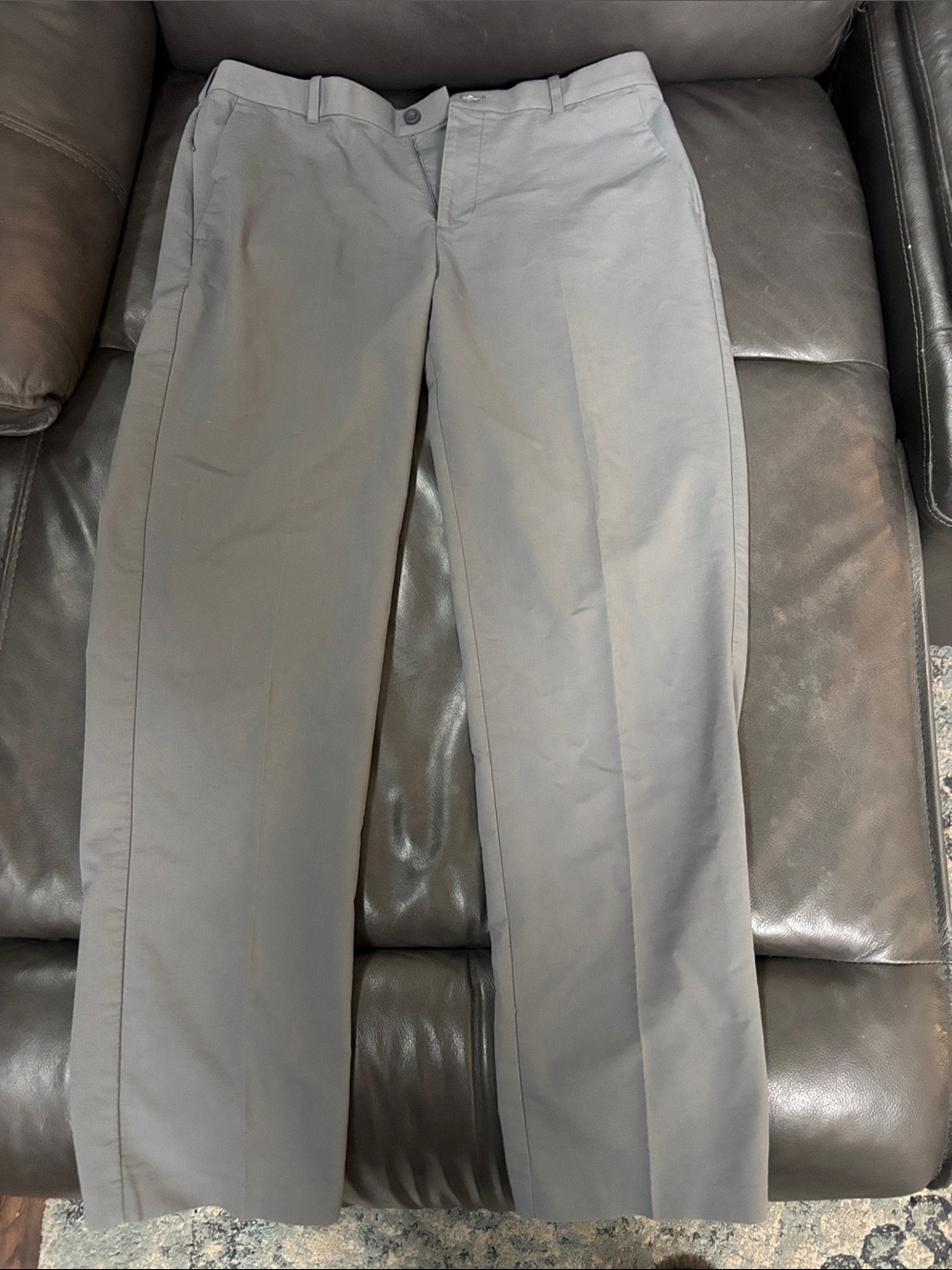 IZOD Men's Chino Pants Gray Waist 34x32